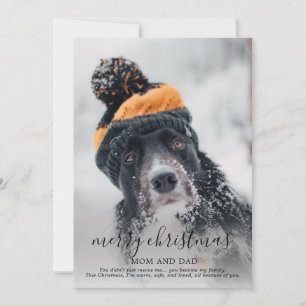 Merry Christmas Dog Photo Holiday Card