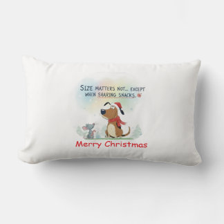 Merry Christmas dog santa throw pillow
