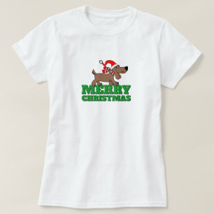 Merry Christmas Dog Women's Basic T-Shirt