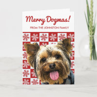 Merry Christmas Dog Yorkie Terrier Cute Custom