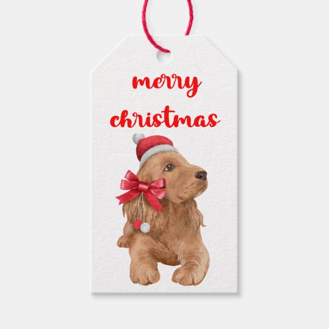 Merry Christmas Doggy Gift Tags (Front)