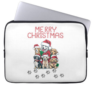 Merry Christmas dogs Laptop Sleeve