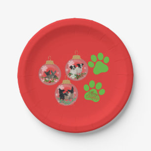 Merry Christmas Dogs Party Paper Plates