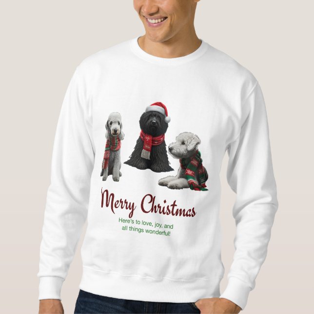 Merry Christmas Dogs Sweatshirt (Front)
