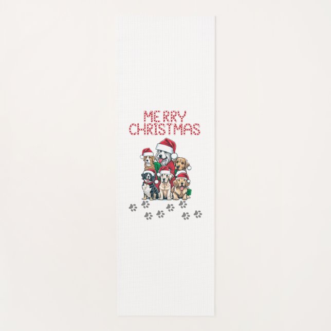 Merry Christmas dogs   Yoga Mat (Front)