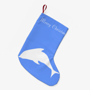 Merry Christmas Dolphin Small Christmas Stocking