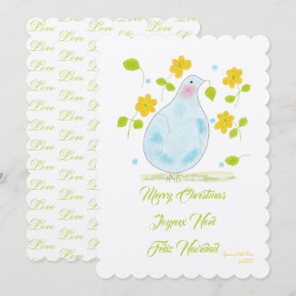 Merry Christmas Dove Invitation