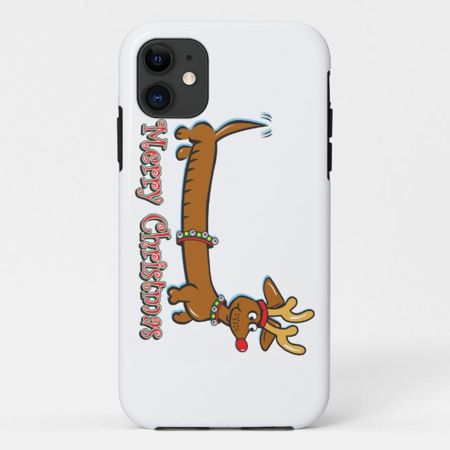 Merry Christmas Doxie Case-Mate iPhone Case (Back)