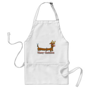 Merry Christmas Doxie Standard Apron