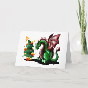 Merry Christmas Dragon Card