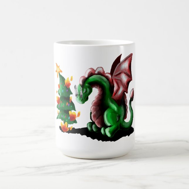 Merry Christmas Dragon Coffee Mug (Center)