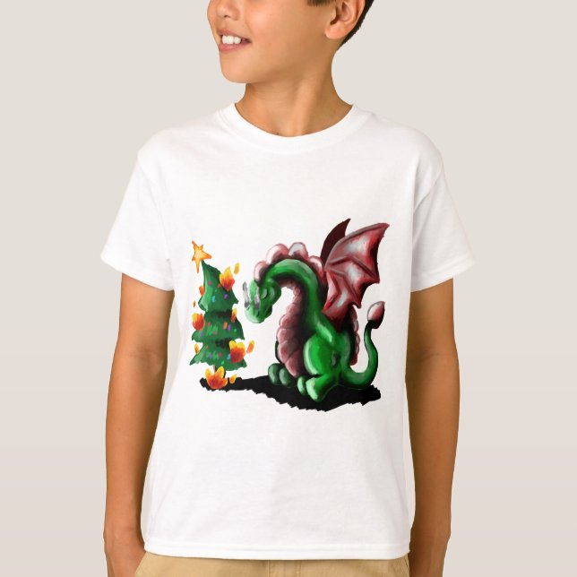Merry Christmas Dragon T-Shirt (Front)