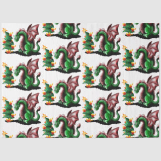 Merry Christmas Dragon Tissue Paper