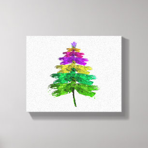 Merry Christmas Dragonfly Christmas Tree T Shirt Canvas Print