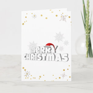 Merry Christmas Elegant Christmas Decorations Holiday Card