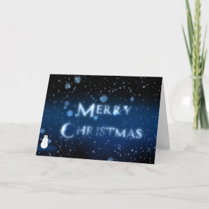 Merry Christmas elegant Christmas snowman Card