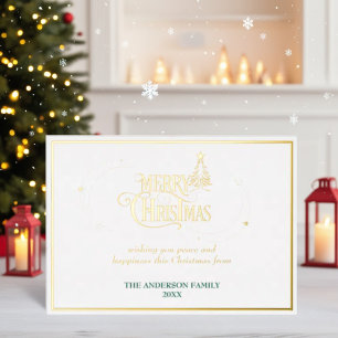 Merry Christmas Elegant Graphic Typography White