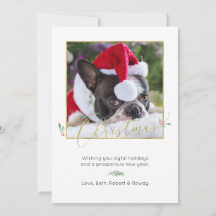 Merry Christmas Elegant Holiday Photo Card