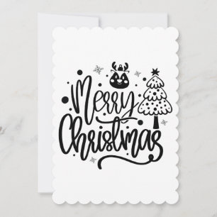 Merry Christmas Elegant Minimalist Thank You Card