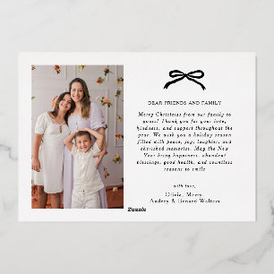 Merry Christmas Elegant Script Family Photo 