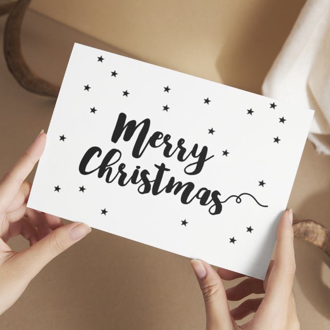 Merry Christmas Elegant script typography postcard (Creator Uploaded)