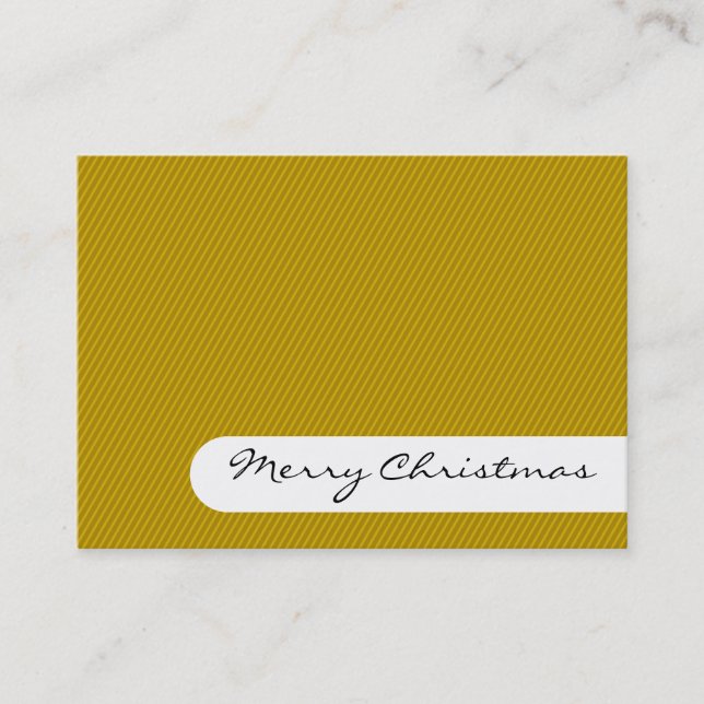 Merry Christmas - Elegant Stripes -  Business Card (Front)