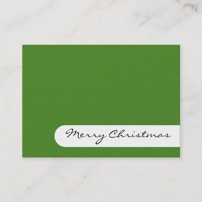 Merry Christmas - Elegant Stripes -  Business Card (Front)