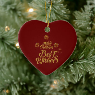 Merry Christmas Elegant Trendy Ceramic Tree Decoration