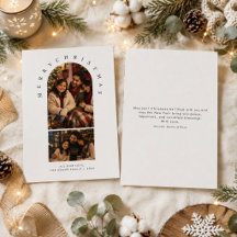 Merry Christmas Elegant Two Arch Photo