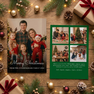 Merry Christmas Elegant White Script 5 Photo