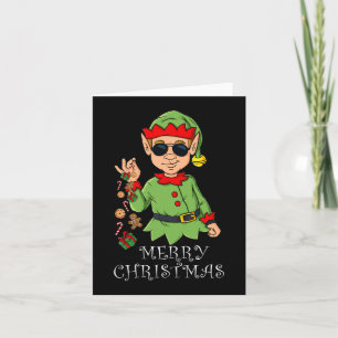 Merry Christmas Elf Fun Family Xmas Card