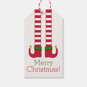 Merry Christmas - Elf Legs Personalised Gift Tags