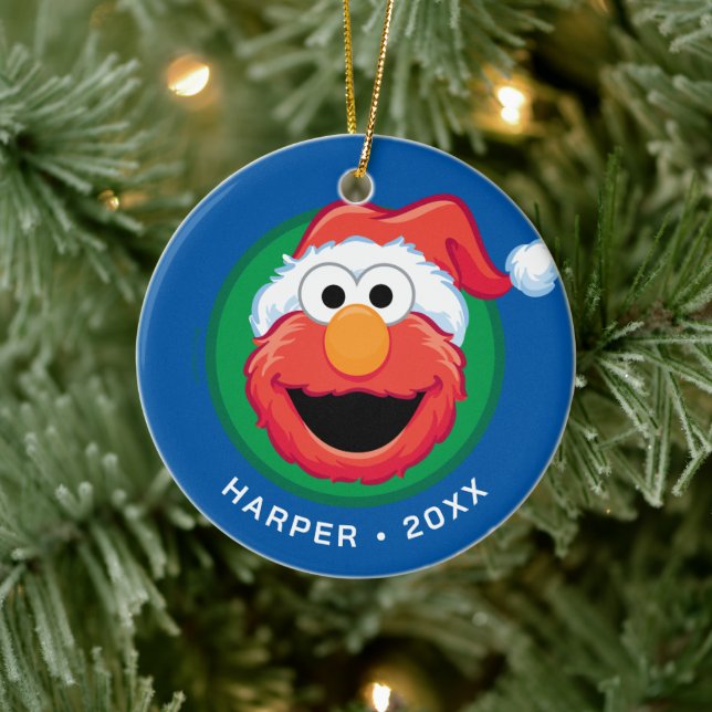 Merry Christmas Elmo Ceramic Tree Decoration (Tree)