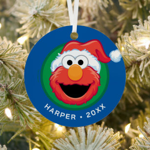 Merry Christmas Elmo Metal Tree Decoration