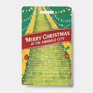 Merry Christmas Emerald City ID Badge
