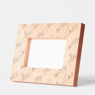 Merry Christmas Etched Wood Typography Timeless Frames