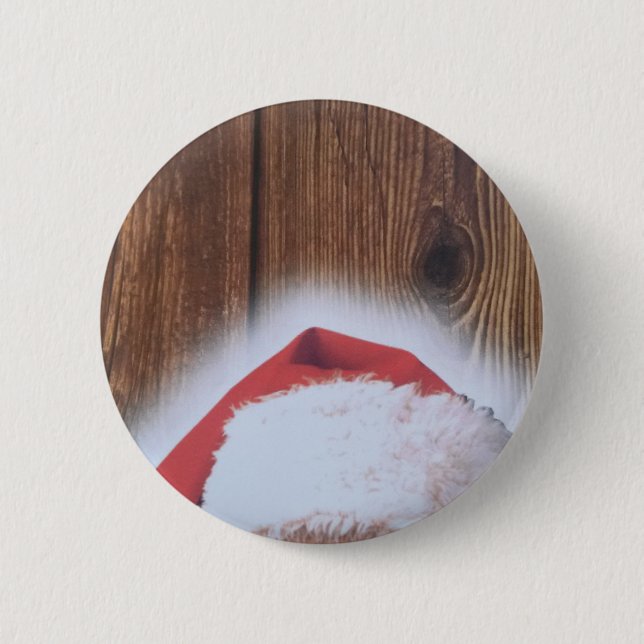 Merry Christmas Eve, Hat of Santa 6 Cm Round Badge (Front)