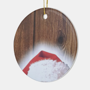 Merry Christmas Eve, Hat of Santa Ceramic Tree Decoration