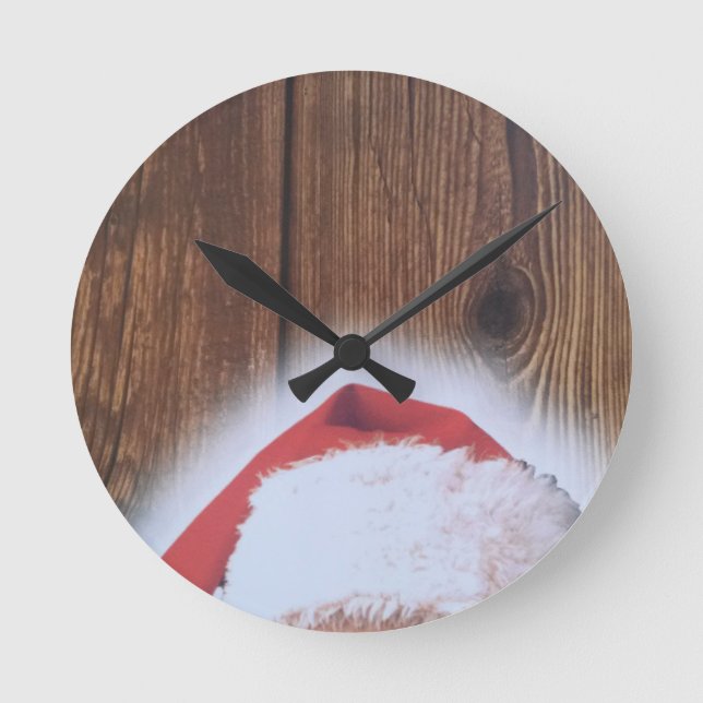 Merry Christmas Eve, Hat of Santa Round Clock (Front)