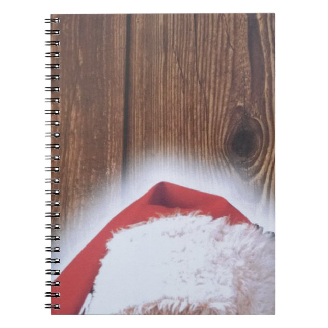 Merry Christmas Eve, Hat of Santa Spiral Notebook (Front)