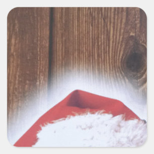 Merry Christmas Eve, Hat of Santa Square Sticker