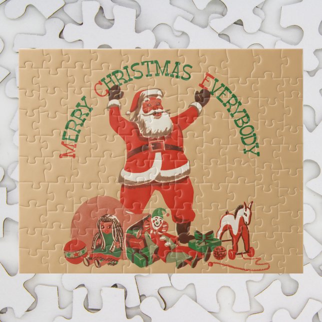 Merry Christmas Everybody! Vintage Santa Claus Jigsaw Puzzle (Creator Uploaded)