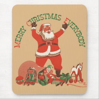 Merry Christmas Everybody! Vintage Santa Claus Mouse Pad