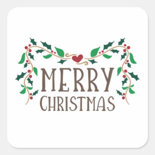 Merry Christmas Everyone Square Sticker
