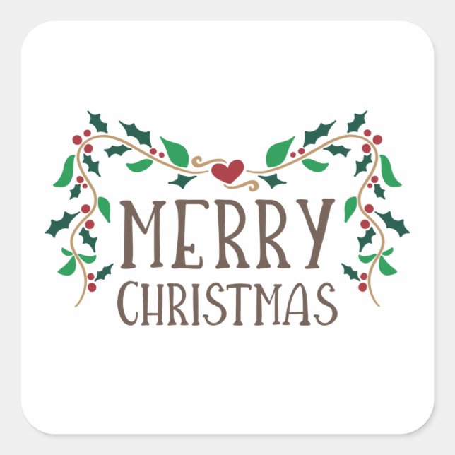 Merry Christmas Everyone Square Sticker (Front)