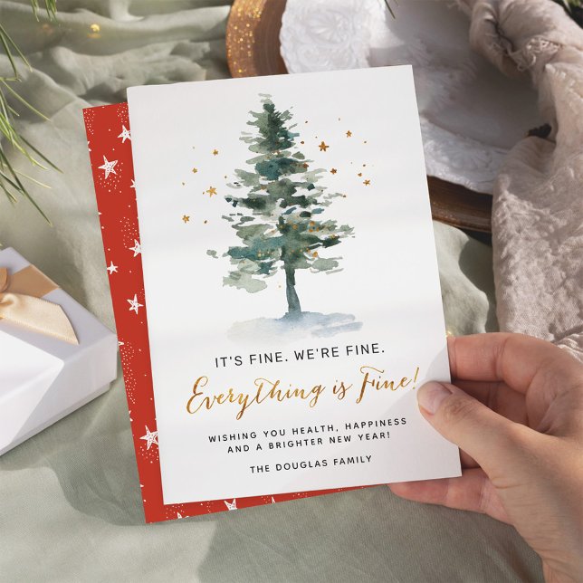 Merry Christmas Everything is Fine Funny Holiday Card (Creator Uploaded)