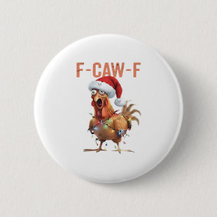 Merry Christmas F-Caw-F Classic Retro Cool 6 Cm Round Badge