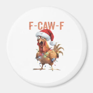 Merry Christmas F-Caw-F Classic Retro Cool Magnet