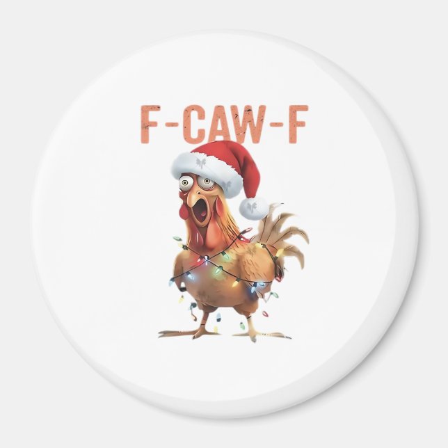 Merry Christmas F-Caw-F Classic Retro Cool Magnet (Front)