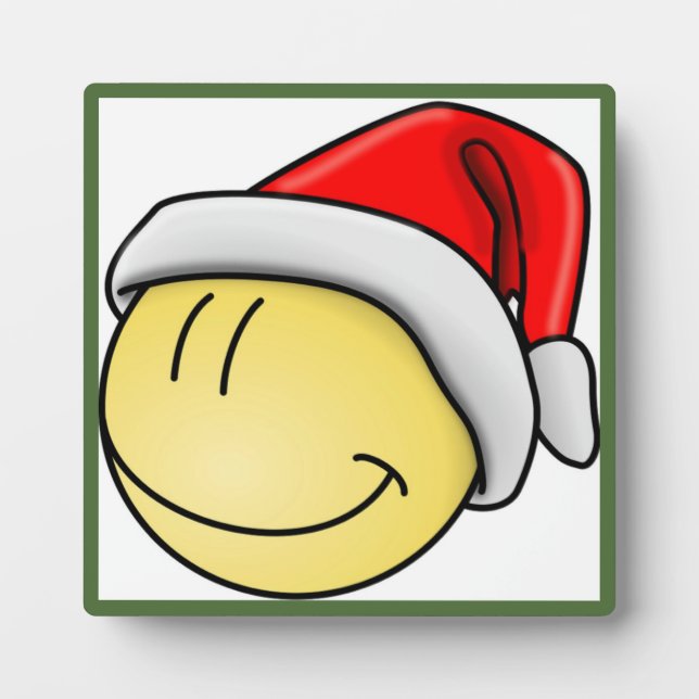 MERRY CHRISTMAS FACE SANTA PLAQUE (Front)